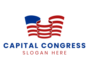 Congress - America Country Flag logo design