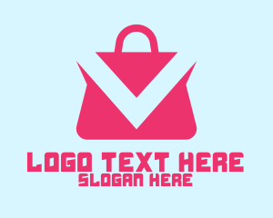 Pink Shopping Bag App  Logo