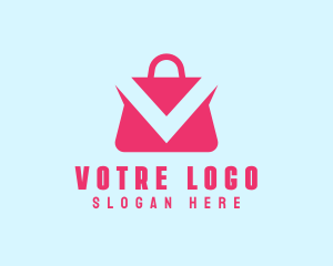 Shopping - Shopping Bag App Letter V logo design