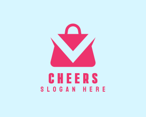 Shopping Bag - Shopping Bag App Letter V logo design