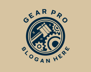Gear - Piston Gear Engine Motor logo design