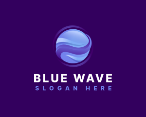 Globe Wave Digital logo design