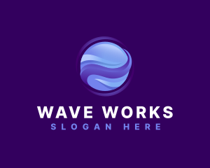 Globe Wave Digital logo design