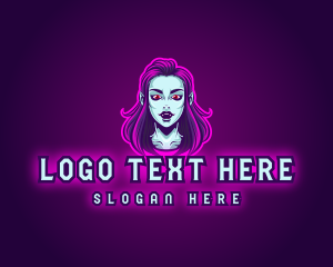 Ogre - Female Vampire Gaming logo design