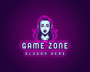 Female Vampire Gaming logo design