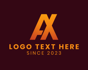 Letter Xa - Monogram Tech Letter AX logo design