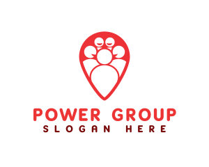 Red Group Meeting logo design