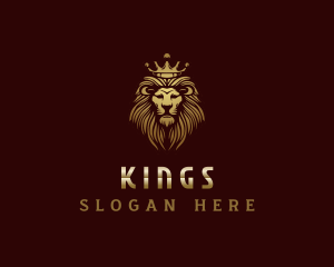 High End Lion Crown logo design