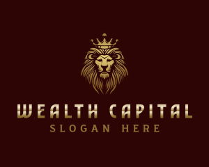 High End Lion Crown logo design