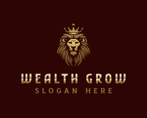 High End Lion Crown logo design