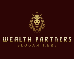 High End Lion Crown logo design