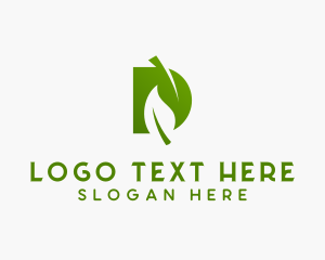 Vegan - Organic Farm Letter D logo design
