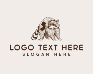 State Animal - New Jersey Raccoon Animal logo design