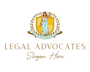 Legal Justice Woman logo design