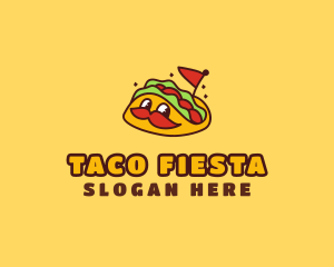 Taco - Cute Mustache Taco logo design