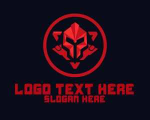 Robot - Red Robot Emblem logo design