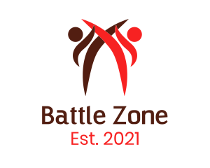Fighting - Karate Kick Battle logo design