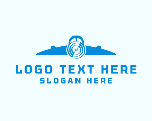 Airplane - Aircraft Transportation Aviation logo design