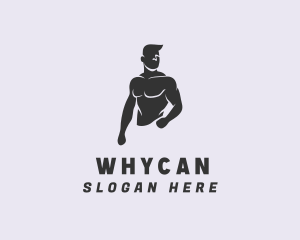 Male Fitness Bodybuilder Logo