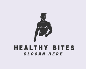 Male Fitness Bodybuilder logo design