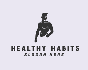 Male Fitness Bodybuilder logo design