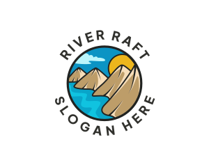 Nature Mountain River logo design