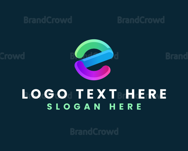 Digital Media Tech Letter E Logo
