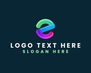 Digital Media Tech Letter E Logo