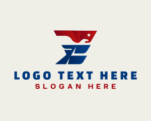 Political - Eagle America Letter E logo design