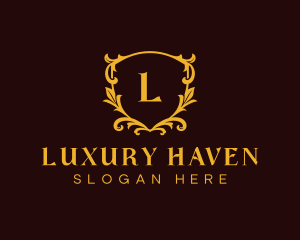 Luxury Floral Crest logo design