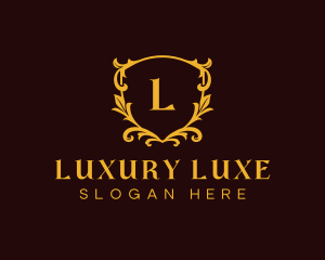 Luxury Floral Crest logo design