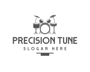 Musical Drummer Instrument logo design