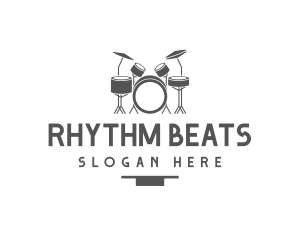 Drums - Musical Drummer Instrument logo design