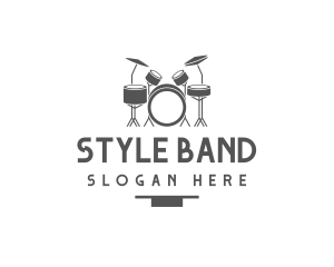 Musical Drummer Instrument logo design