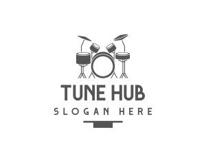 Musical Drummer Instrument logo design