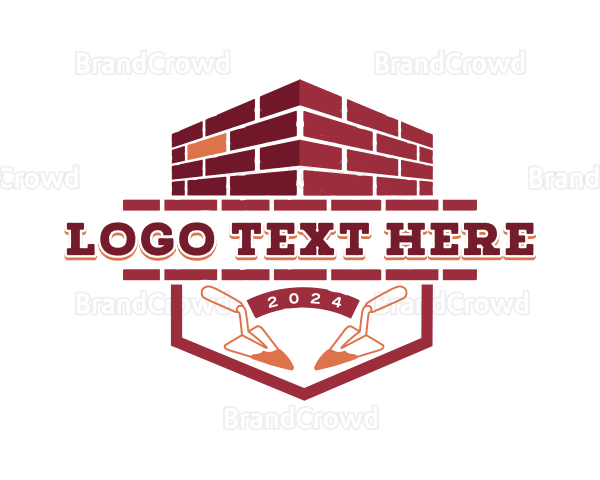 Masonry Trowel Brick Logo