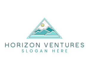 Horizon - Mountain Horizon Triangle logo design