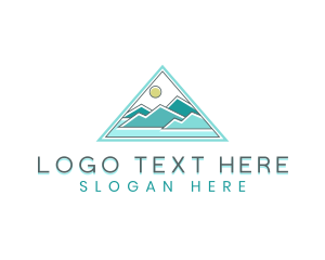 Tourism - Mountain Horizon Triangle logo design