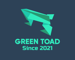 Toad - Green Frog Origami logo design