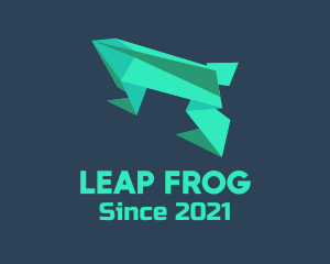 Frog - Green Frog Origami logo design