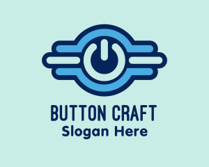 Digital Power Button logo design