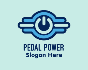 Digital Power Button logo design