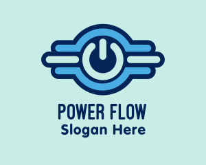 Digital Power Button logo design