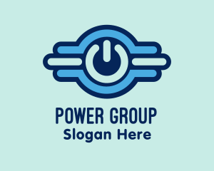 Digital Power Button logo design