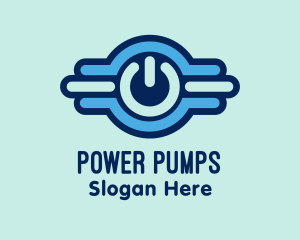 Digital Power Button logo design