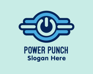 Digital Power Button logo design