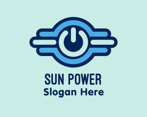 Digital Power Button logo design