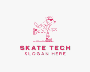 Pet Dog Rollerblade logo design