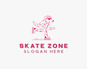 Pet Dog Rollerblade logo design