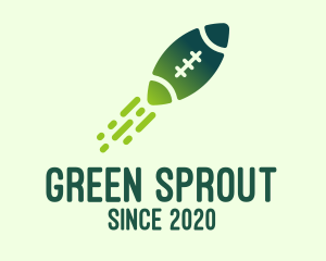 Green Rugby Rocket logo design